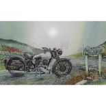 1937 Brough Superior Classic British Motorbike Metal Wall Art