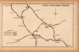 Stafford, Stone, Colwich, Rugeley Antique Railway Junction Diagram-97.