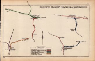 Chichester, Haughley, Robertsbridge Antique Railway Diagram-152.