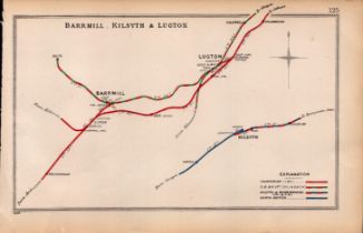 Barrmill Kilsyth Lugton Scotland Antique Railway Junction Diagram-125.