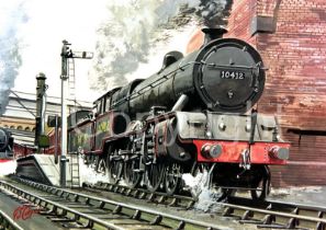 Steam Train L&Y 4-6-0 Leaving Preston Station Nostalgic Scene Metal Wall Art