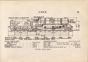l.N.E.R. Railway Green Arrow Detailed Drawing Diagram 85 Yrs Old Print.