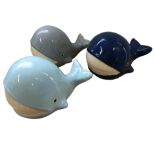 6 x Sets of 3 (24) Dunhelm Ornamental Whale Ornaments RRP £12.99 ea Set