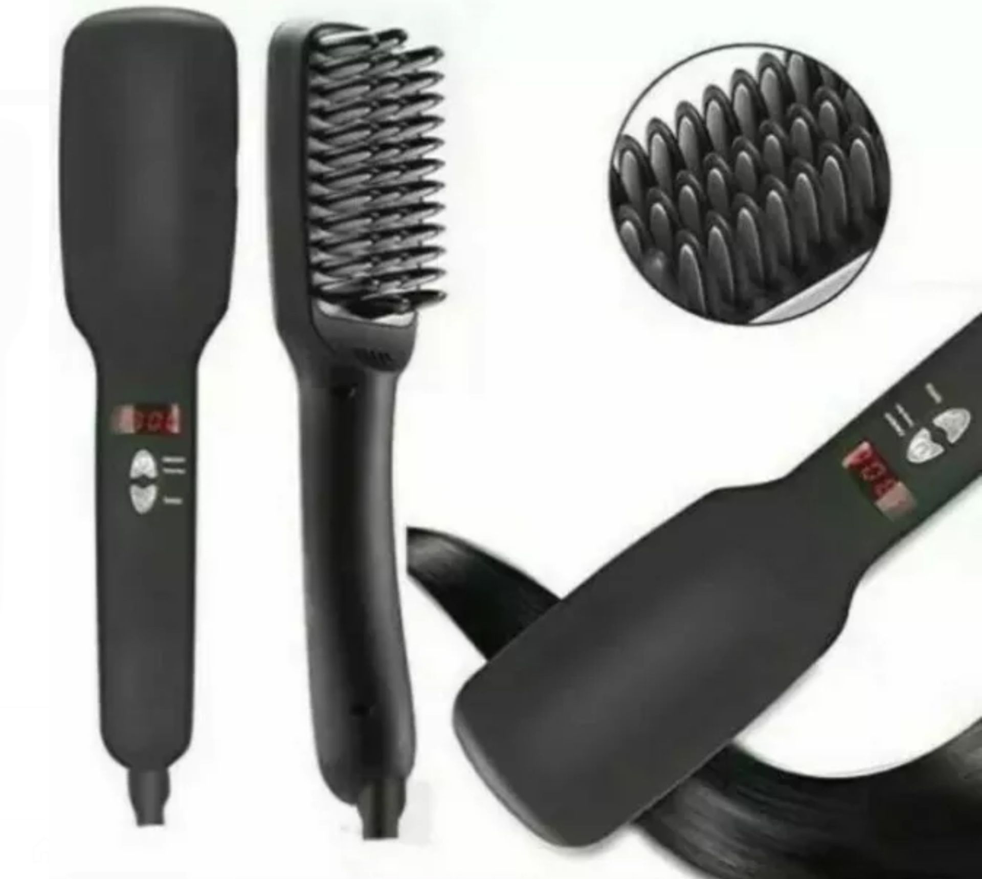 Hair Straightener PTC Heating, Ionic Brush