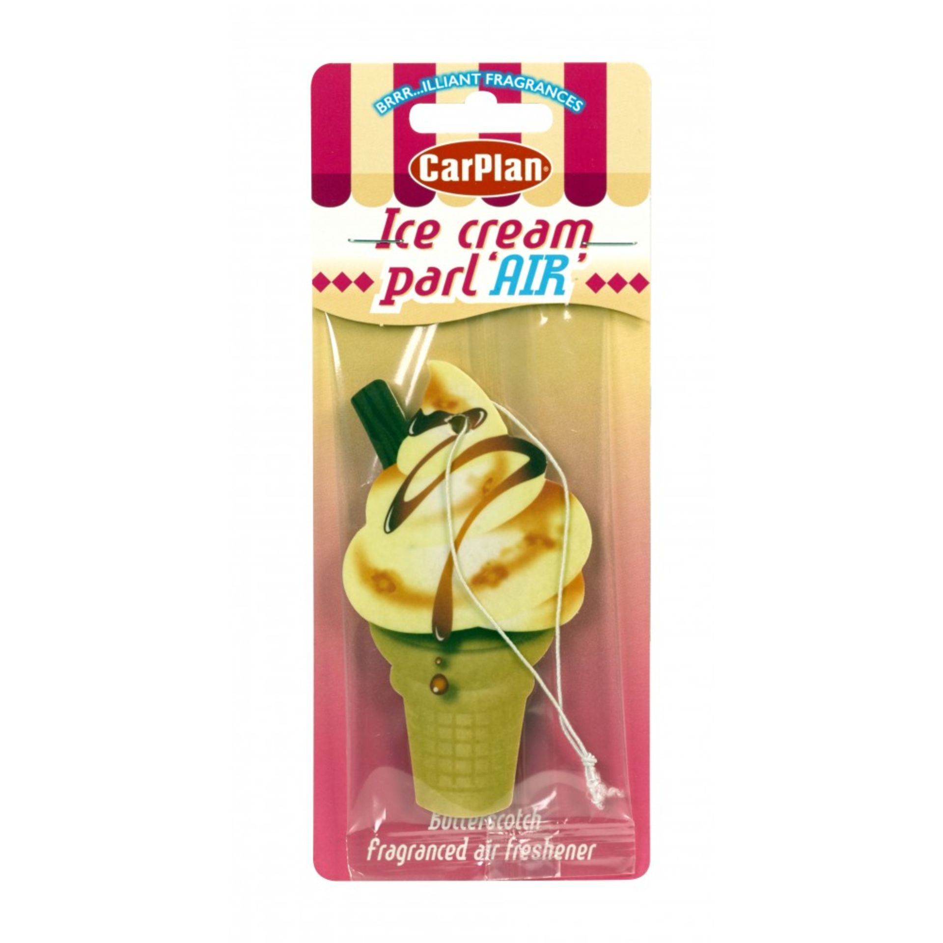 60 x Carplan Ice Cream Parl Air Butterscotch Air Fresheners RRP £1.99 ea