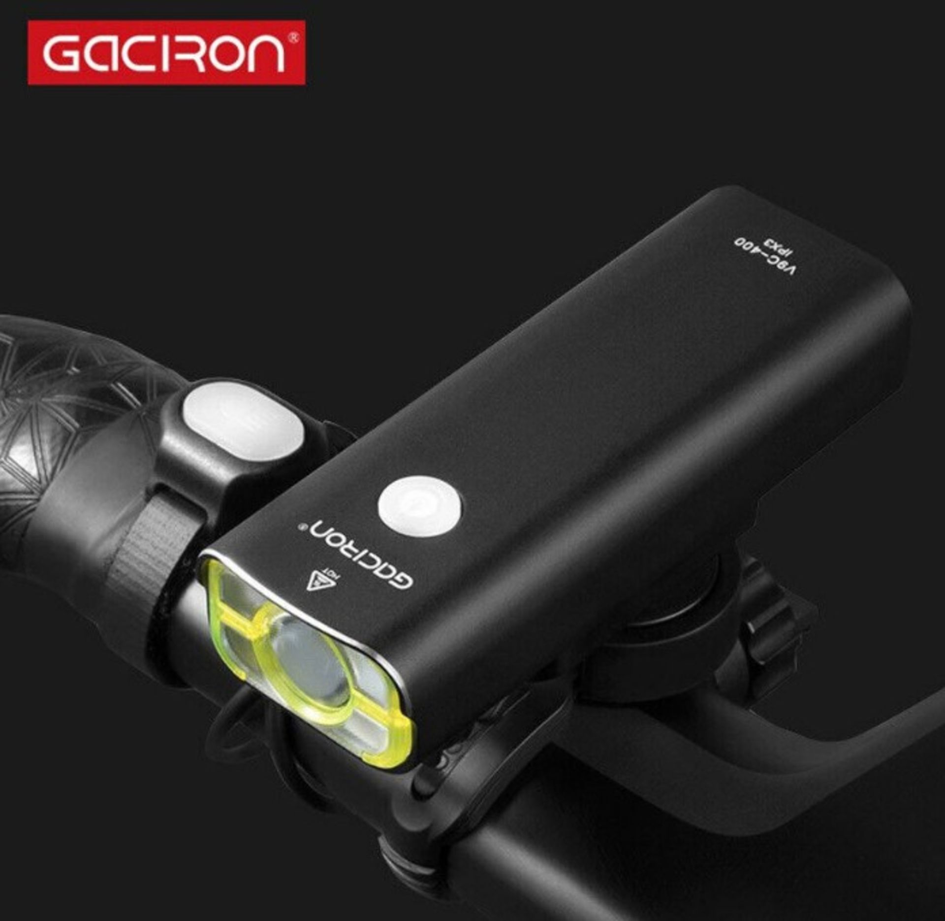 Gaciron 400 Lumen, Rechargeable Bike Front Light, Full Aluminium Alloy Body RRP £25.00