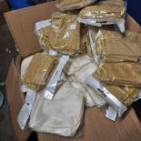 460 x Organza Cream & Gold Bags (2 Sizes)