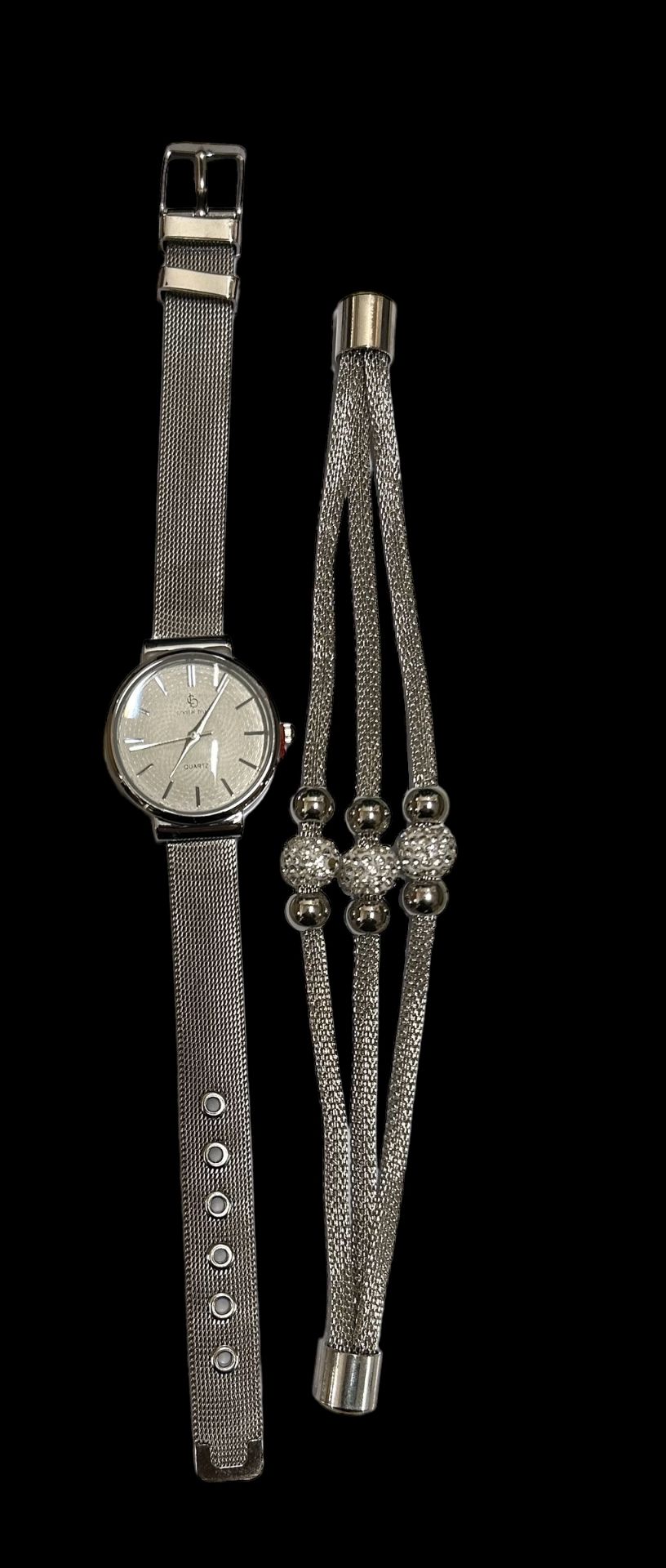 Crystal Blue Ladies Watch and Bracelet Set