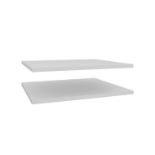 Approx 50 Sets of 2 Form Darwin White Shelves. Size 50cm(L) X 37cm(D). RRP £30.00 Pair