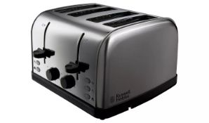 2X Cookworks Brushed New 4SL Toaster SS