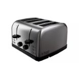 2X Cookworks Brushed New 4SL Toaster SS