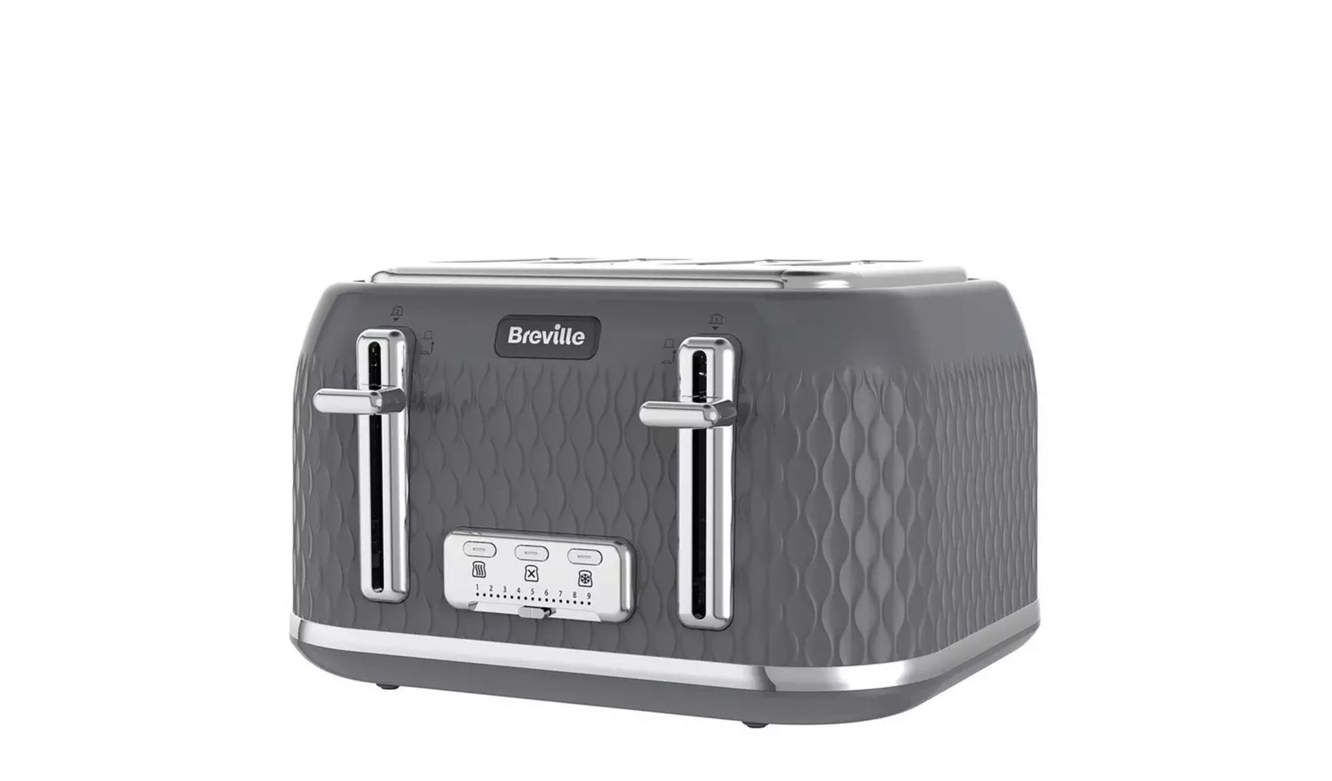 Breville VTR013 Curve 4 Slice Toaster - Grey and Chrome