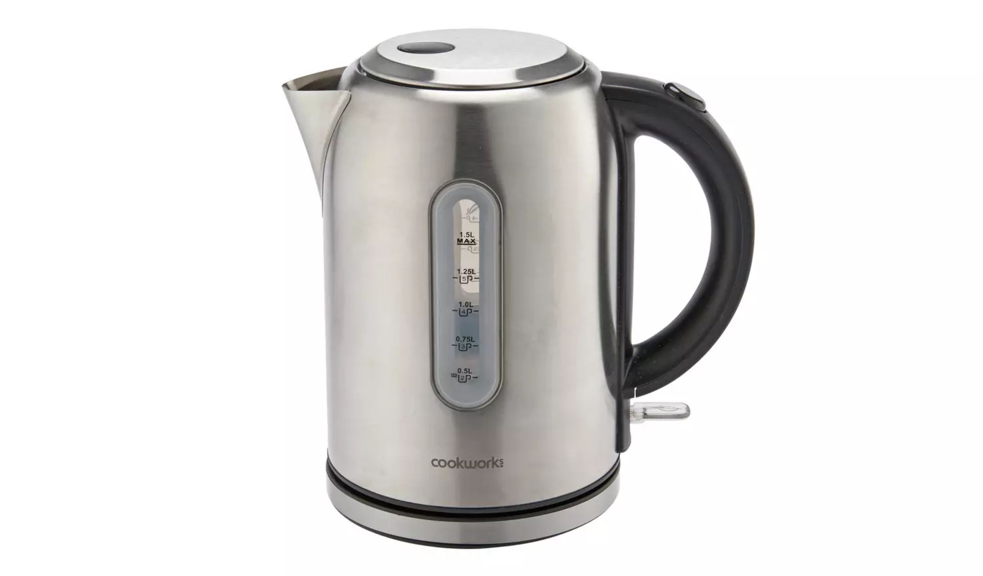 2X Cookworks Illuminated Kettle - Brushed Stainless Steel