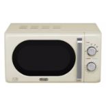 De'Longhi Argento Flora 800W Standard Microwave - Cream