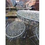 Steel Garden Table and 4 Closing Chairs.