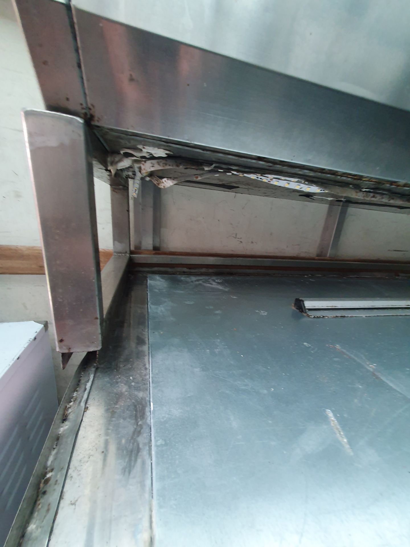 Marble Pizza Bench Fridge With Saladette and Stand