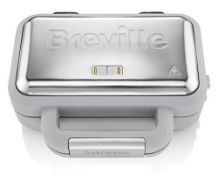 [CRACKED] Breville VST072 DuraCeramic Waffle Maker, Non-Stick and Easy Clean with Deep-Fill Remov...