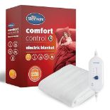Silentnight Comfort Control Electric Blanket Super King - Heated Electric Fitted Underblanket wit...