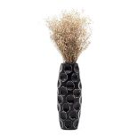 Leewadee Small Floor Vase – Handmade Flower Holder Made of Mango Wood, Sophisticated Vase for Dec