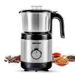 Geepas Coffee Grinder Food Processor 450W Electric Wet & Dry Grinder Coffee Mill Stainless Steel...