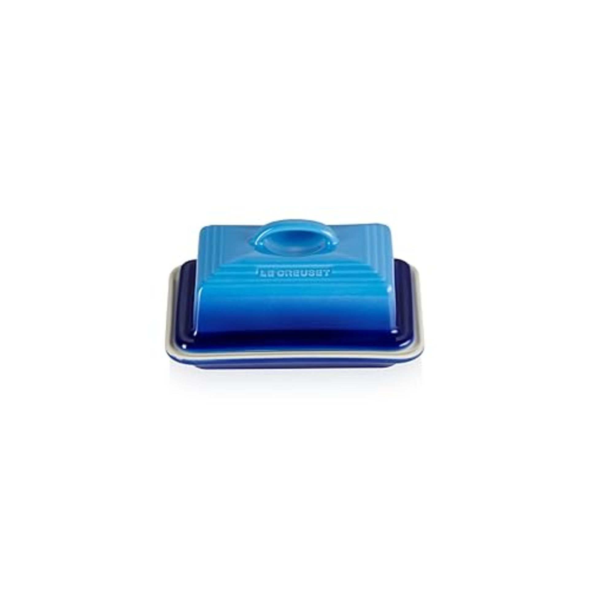 Le Creuset Stoneware Butter Dish, 900 g, 17 x 12.5 x 9 cm, Azure, 80837172200003