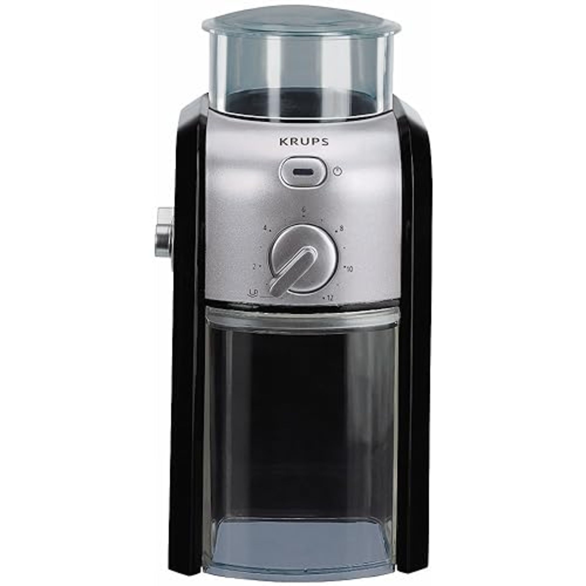 Krups Expert Burr, Automatic Coffee Grinder, Easy Clean, black & silver, GVX231