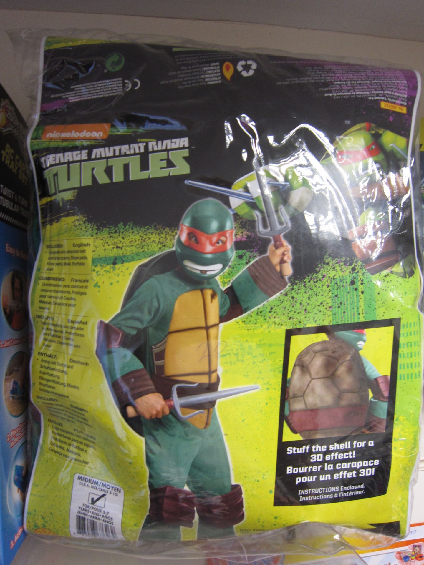 10 Sets Brand New Sealed TMNT Dress Up Outfits With Hard Face Mask and Shell Cape - RRP £29.99