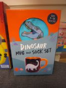 10Pcs Dinosaur Sock ( Adults ) and Mug Set Brand New Sealed