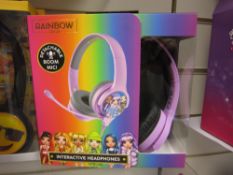 10Pcs Brand New Sealed Rainbow High Official Licensed Headphones With Boom Mic - 10Pcs In Lot