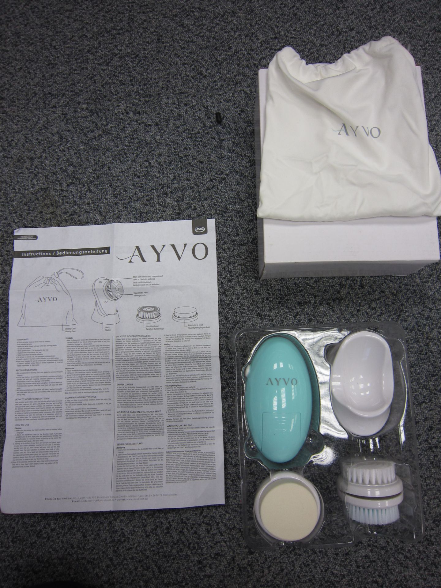 100Pcs Brand New Sealed JML Avyo Facial Massager and Cleanser Tool - RRP £14.99 - 100Pcs In Lot