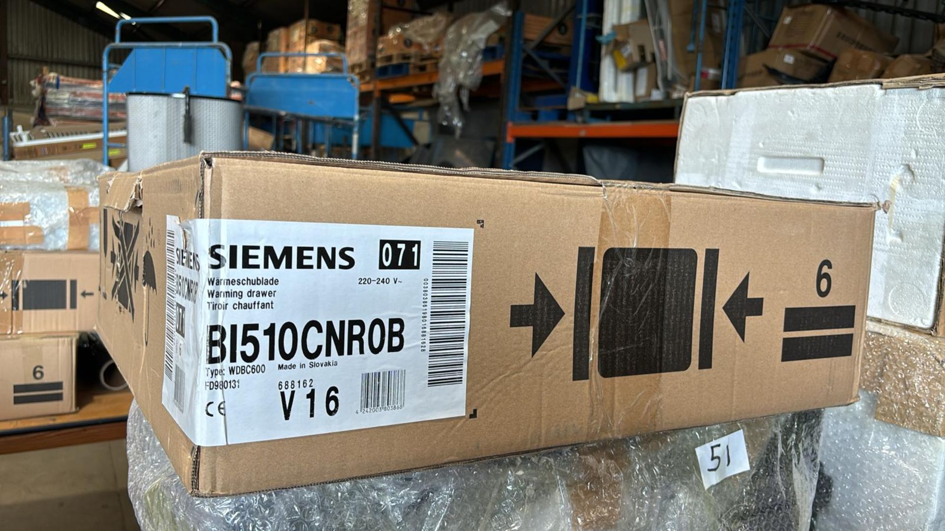 Brand New Boxed Siemens BI510CNR0B, Warming drawer, 14cm stainless steel RRP £449 - Image 2 of 2