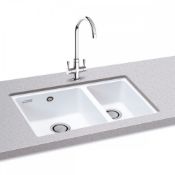 Ex-Display New Carron Phoenix Fiji 150 1.5 Bowl Granite Polar White Undermount Sink & Waste RRP £...