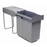Ex-Display As New Boxed Fitted Bins - Pull-Out Waste Bin 40 Litre Full Extension Runners RRP £175