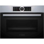 Ex-Display Bosch CBG675BS1B Serie 8 Built In 60cm A+ Electric Single Oven Brushed Steel RRP £720