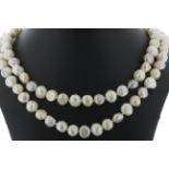 36 inch Baroque Shaped Freshwater Cultured 8.0 - 8.5mm Pearl Necklace