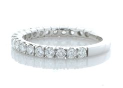 18ct White Gold Claw Set Full Eternity Diamond Ring 0.72 Carats