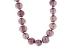 18 inch Pink Freshwater Cultured 7.0 - 7.5mm Pearl Necklace With Gold Plated Clasp