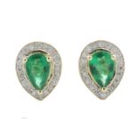 9ct Yellow Gold Other and Emerald Earring (E0.72)0.20