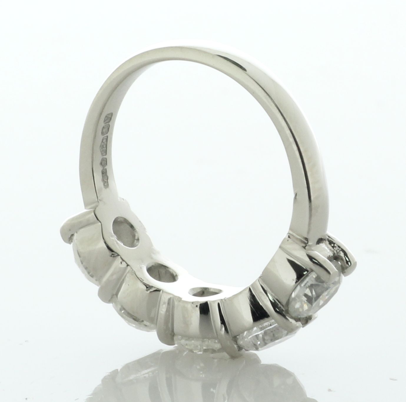 Platinum Five Stone Diamond Ring 2.51 Carats - Image 4 of 5
