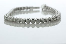 18ct White Gold Tennis Diamond Bracelet 2.39 Carats