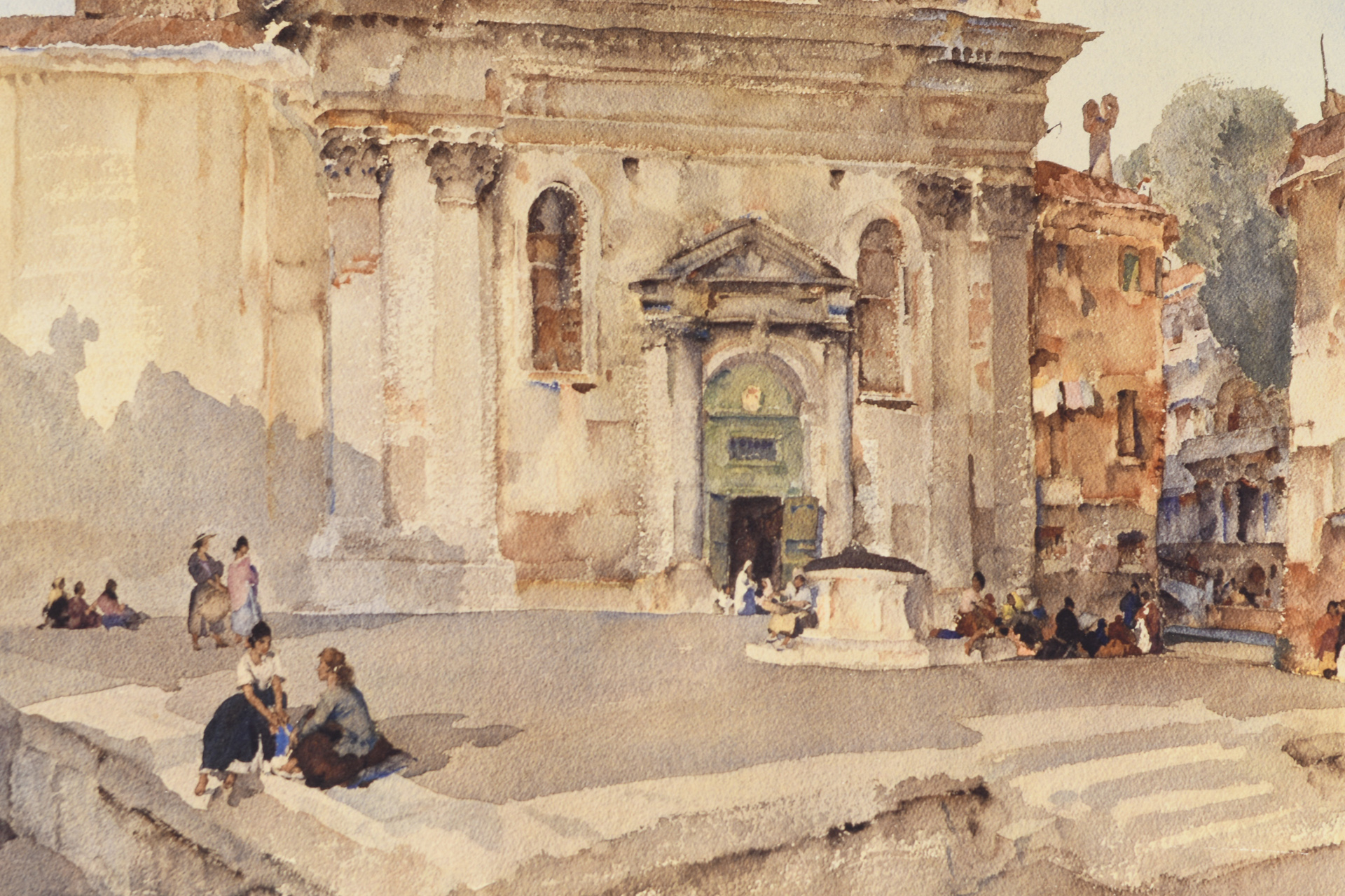 Sir Russell Flint Limited Edition "Campo San Trovaso, Venice" - Image 4 of 9