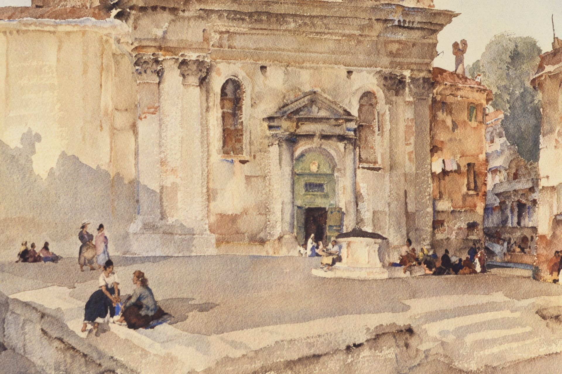 Sir Russell Flint Limited Edition "Campo San Trovaso, Venice" - Image 4 of 9