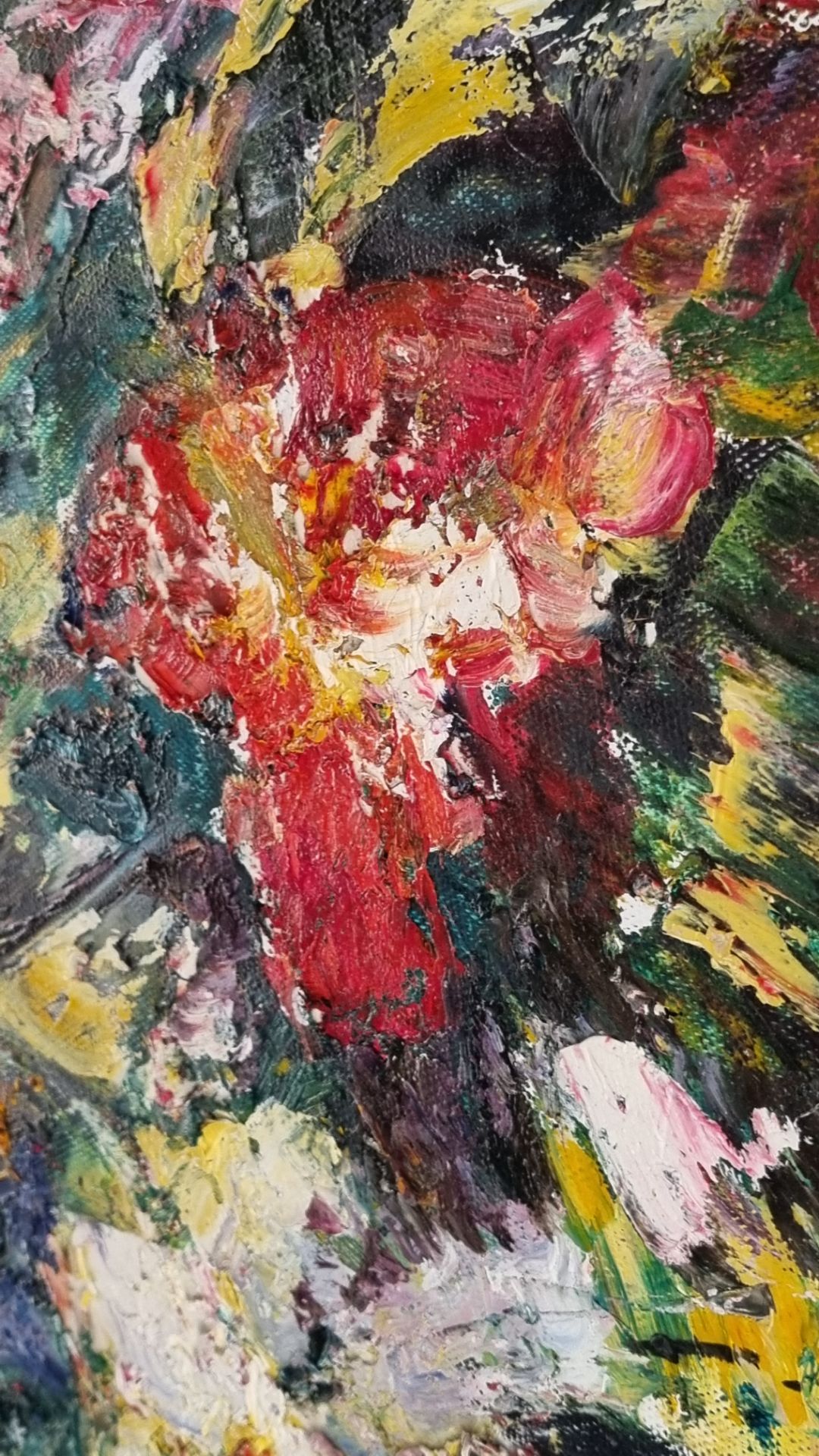 Large Oil on Canvas, Vase of Flowers. - Image 10 of 11