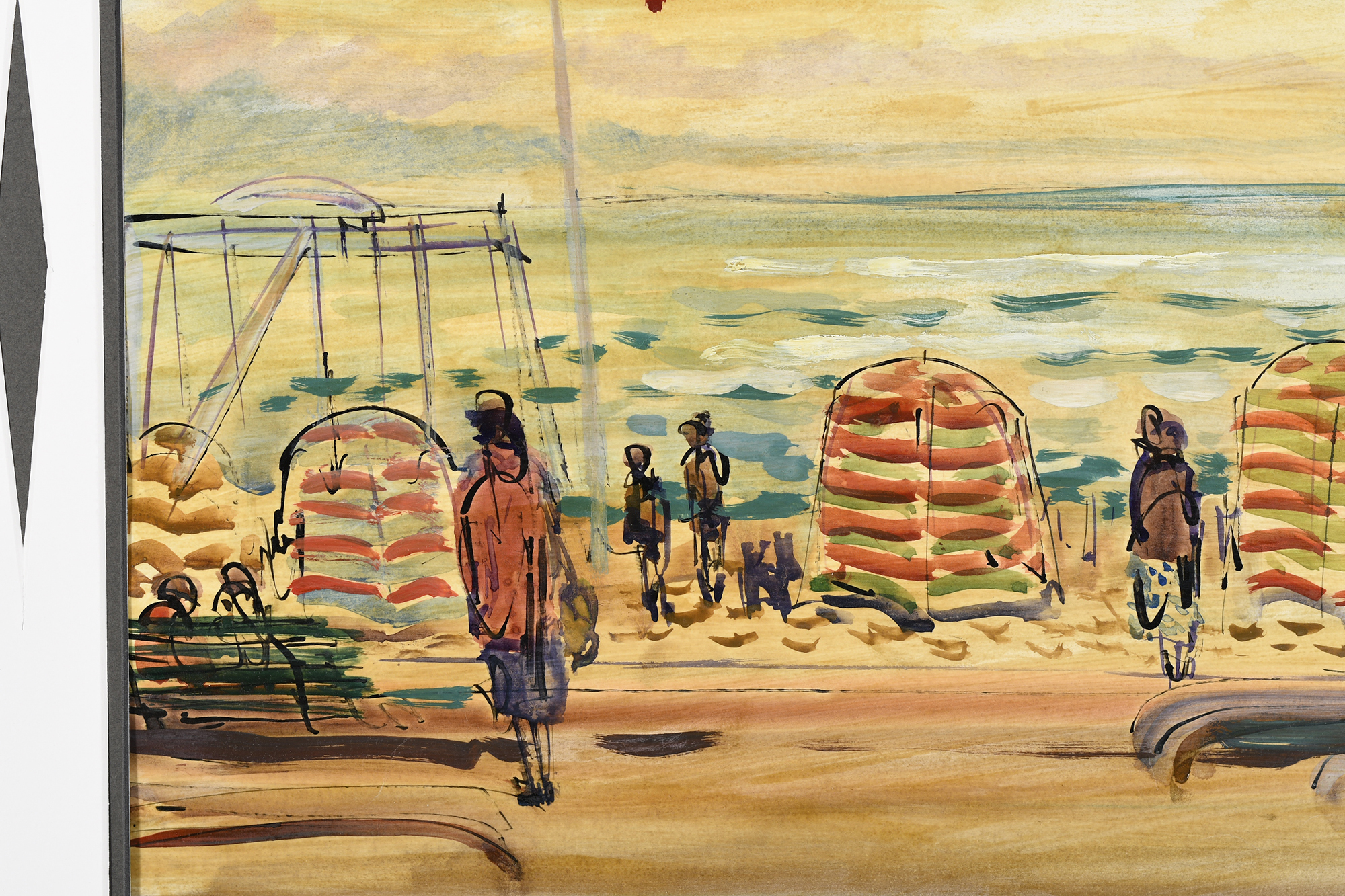 Original oil by Garabed Momdjian (1922 - 2006) ""Biarritz 1954"" - Image 5 of 7