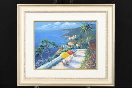 Original Pastel Painting by Perot ""A View From the Med""