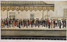 L.S. Lowry Limited Edition ""The Railway Platform"" One of only 95 Published.