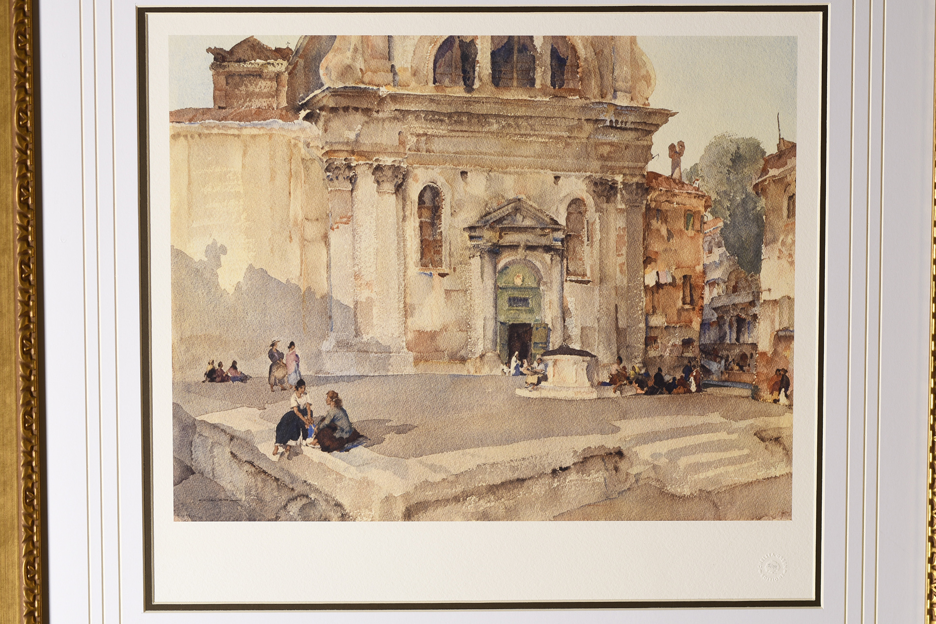 Sir Russell Flint Limited Edition "Campo San Trovaso, Venice" - Image 2 of 9