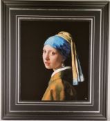 Johannes Vermeer 'Girl with a Pearl Earring' Platinum Leaf Rare Limited Edition