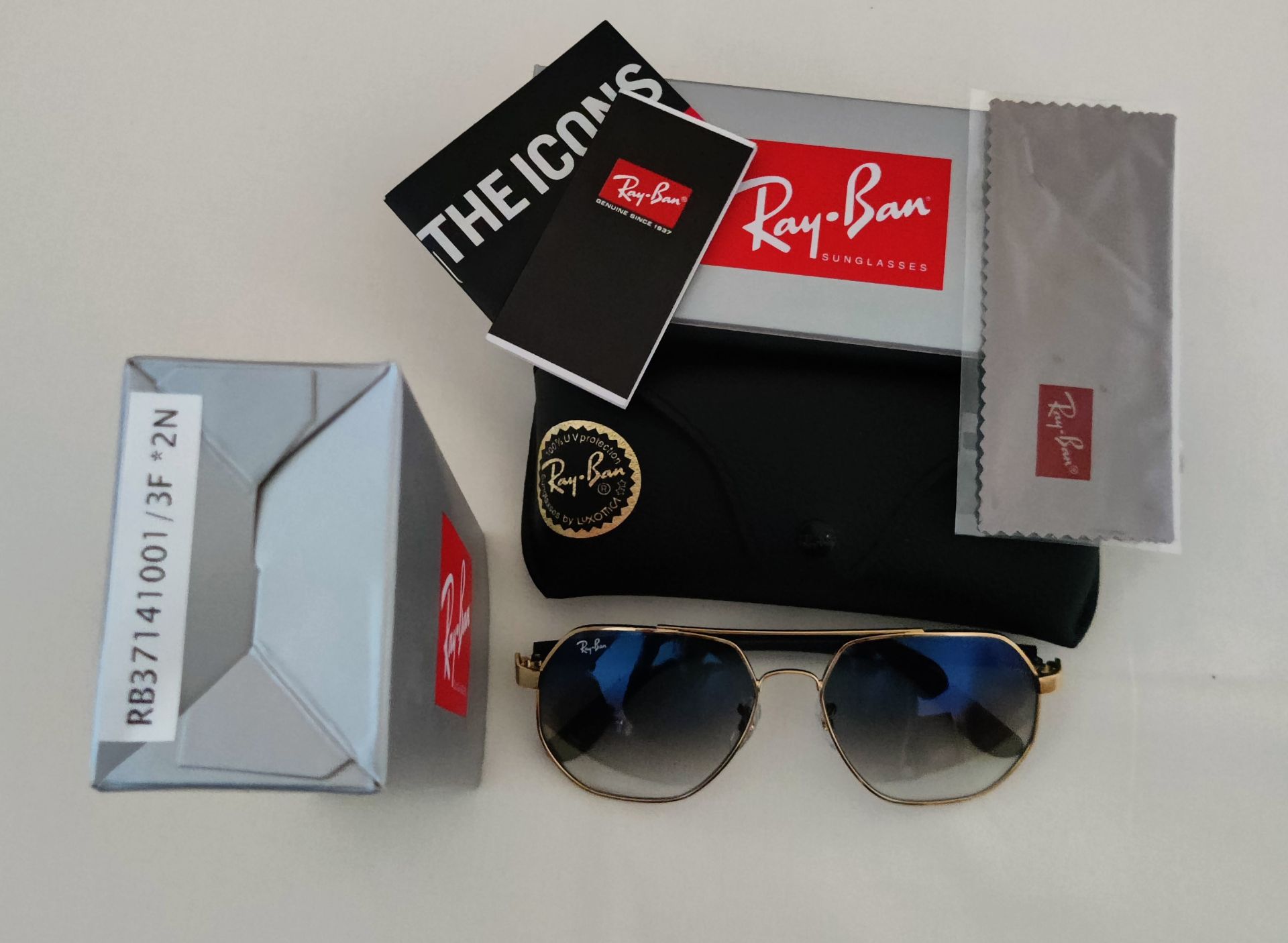 Ray Ban Sunglasses ORB37141 001/3F *2N - Image 3 of 3