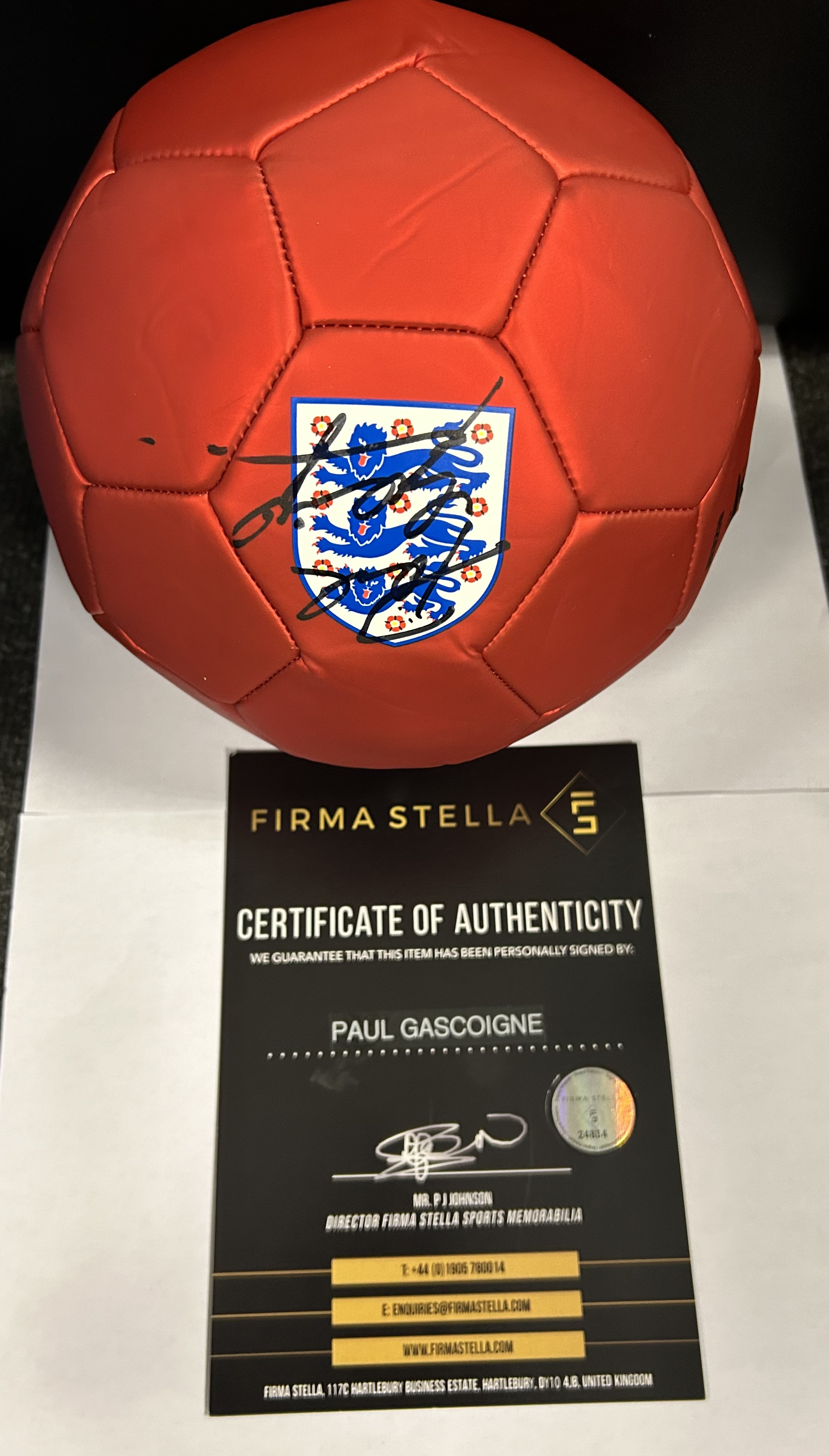 England Football Signed By Paul Gascoigne - Image 2 of 2